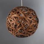 Apollo Bamboo Ball Easy Fit Pendant Chocolate Brown