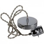 Charlie Twisted Flex Light Fitting Silver