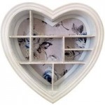 Pretty Vintage Heart Wall Art White