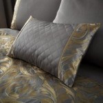 Grayson Pewter Boudoir Cushion Grey / Gold