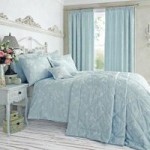 Eden Floral Jacquard Duck-Egg Duvet Cover Duck Egg Blue