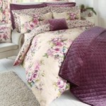Misty Moors Plum Reversible Duvet Cover and Pillowcase Set Cream & Plum Purple