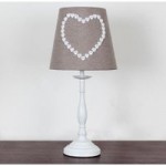 Amour Heart Button Table Lamp Taupe
