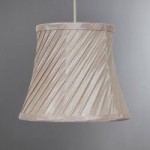 Champagne Twisted Pleat Lamp Shade Cream