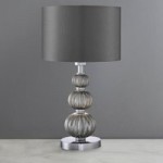 Stacked Glass Table Lamp Grey