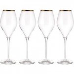 Gold Pack of 4 Red Wine Glasses Gold