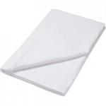 100% Brushed Cotton White Flat Sheet White