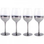 4 Pack Ombre White Wine Glass Clear