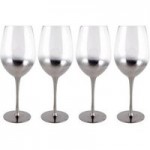4 Pack Ombre Red Wine Glass Clear