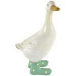 Duck Ornament with Welly Boots Cream