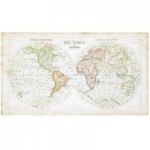 Antique Map Canvas Light Brown