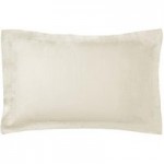 Dorma 500 Thread Count 100% Cotton Satin Plain Cream Oxford Pillowcase Cream (Natural)