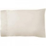 Dorma 500 Thread Count 100% Cotton Satin Plain Cream Cuffed Pillowcase Cream (Natural)