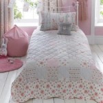 Katy Rabbit Bedspread Pink / Cream / Blue