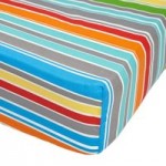 Monkeying Around Multi Coloured 25cm Fitted Sheet Blue