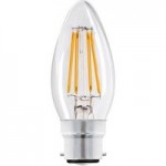 Dunelm 4W LED BC Filament Candle Bulb Clear