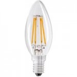 Dunelm 4W LED SES Filament Candle Bulb Clear