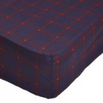 George Check 25cm Fitted Sheet Blue