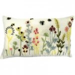 Country Fayre Embroidered Cushion Natural Brown