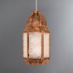 Moroccan Lantern Ceiling Easy Fit Pendant Copper Brown