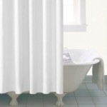 Ceramic Extra Long White Shower Curtain White