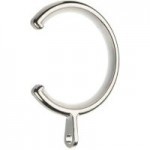 Pack of 6 Bay Pole Lined Rings Dia. 28mm Satin Silver