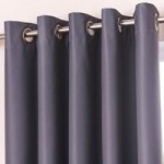 Charcoal Blackout Eyelet Curtains Charcoal