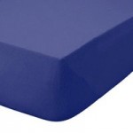 Kids Non Iron Plain Dye Navy Cot Bed Fitted Sheet Navy
