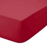 Kids Non Iron Plain Dye Red Cot Bed Fitted Sheet Plain Dye Red