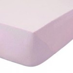 Kids Non Iron Plain Dye Pale Pink Cot Bed Fitted Sheet Pale Pink