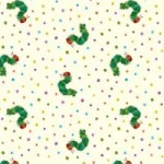 The Very Hungry Caterpillar Small Dots Fabric Beige