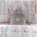 Grey Faux Fur Rabbit Cushion Grey