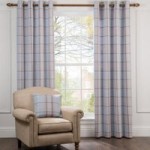 Dorma Sherbourne Duck Egg Eyelet Curtains Duck Egg (Blue)