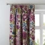 Misty Meadow Pencil Pleat Curtains Cream / Pink / Green
