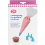 Tala Silicone Icing Bag With 5 Nozzles Pink
