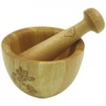 Rustic Romance Wooden Pestle and Mortar Natural