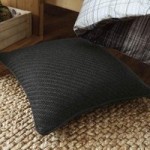 Harvey Charcoal Textured Cushion Charcoal
