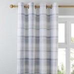 Harrison Blue Thermal Eyelet Curtains Blue