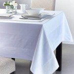 White Jacquard Tablecloth White