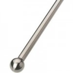 Ashton Extendable Cafe Curtain Pole Dia. 10/12mm Satin Steel (Silver)