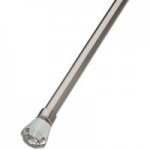 Mayfair Extendable Satin Silver Cafe Curtain Pole Dia. 10/12mm Satin Steel (Silver)