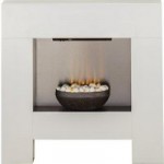 Cubist Electric Fireplace Suite White