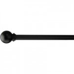 Universal Extendable Black Curtain Pole Dia. 13/16mm Black