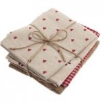 Pack of 4 Red Fat Quarters Red