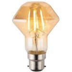 Dunelm Bertie 4W LED BC Filament Bulb Light Brown