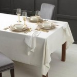 Sparkle Natural Tablecloth White