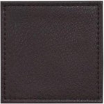 Set of 4 Faux Vintage Leather Coasters Brown