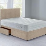 Sarasota Platform Top Divan Set – 4 Drawer Chenille Shell