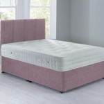 Sarasota Sprung Edge Divan Set – 0 Drawer Chenille Lavender