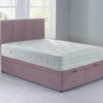 Sarasota Front Opening Divan Set – Ottoman Chenille Lavender Purple